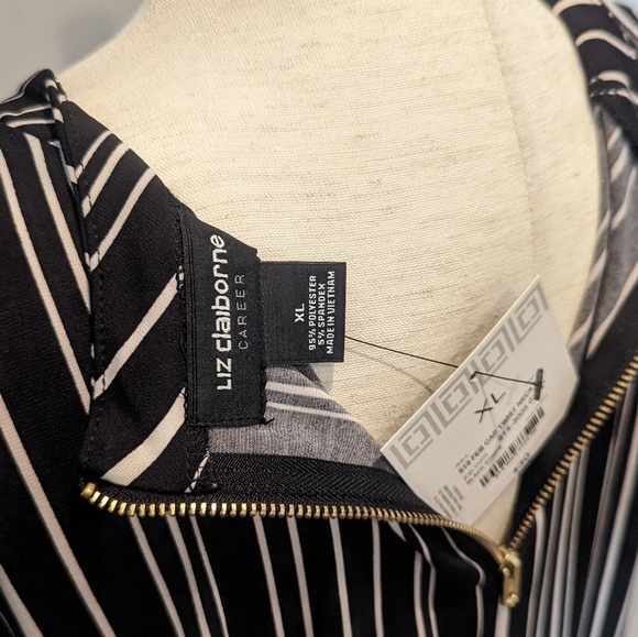 NWT Liz Claiborne Career Striped Blouse - Picture 4 of 5